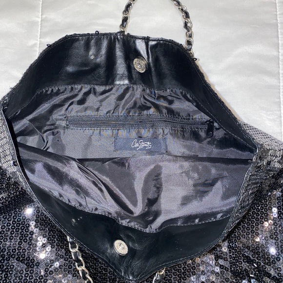 Black Sequin Tote Bag - Picture 2 of 3